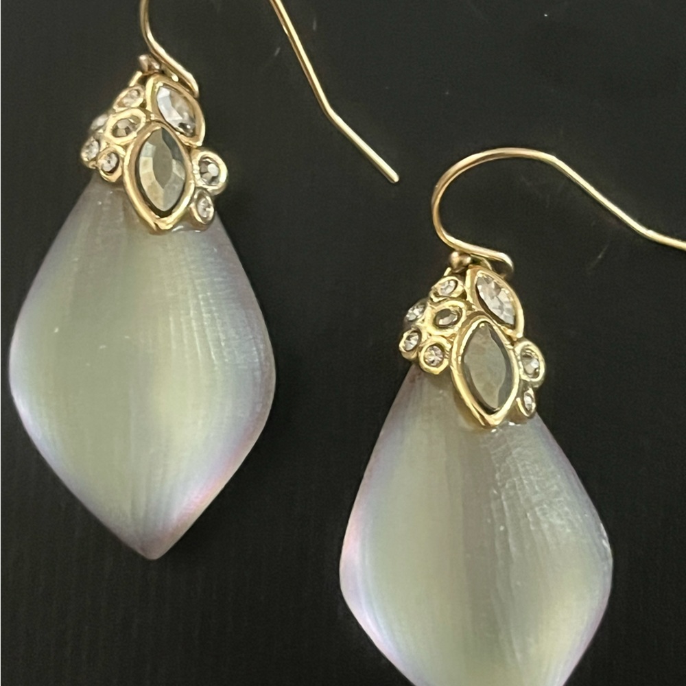 Alexis Bittar Crystal and Lucite Drop Earrings